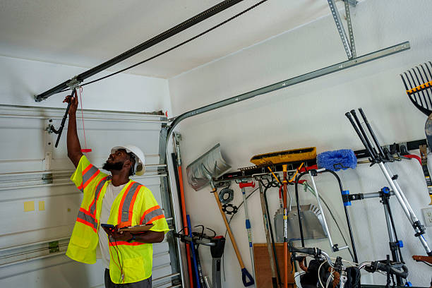 Professional Garage Door Panel Replacement technician working in Malvern, IA